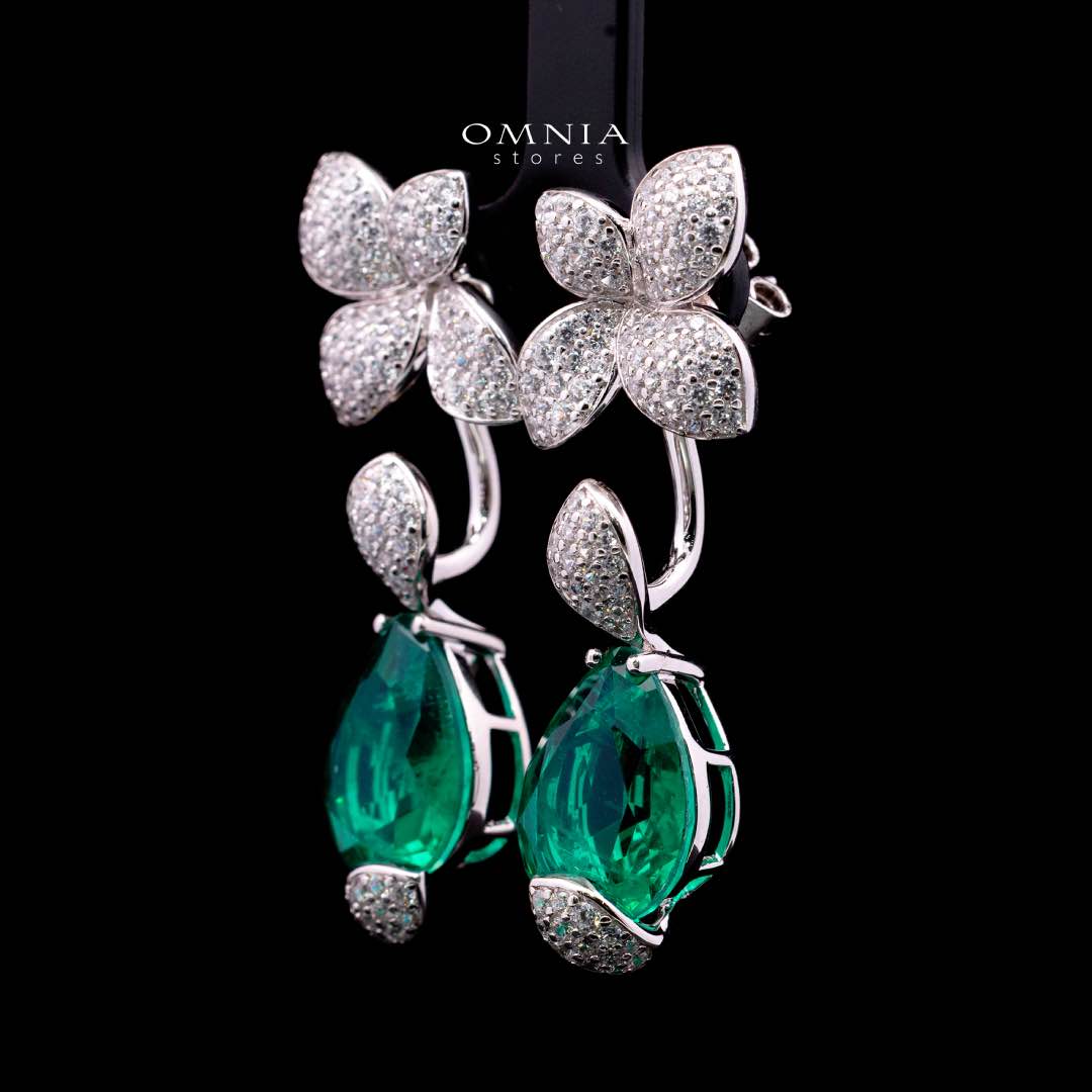 Omnia Elora Earring 925 Silver Accessories In High Quality Simulated Diamonds - Image 2