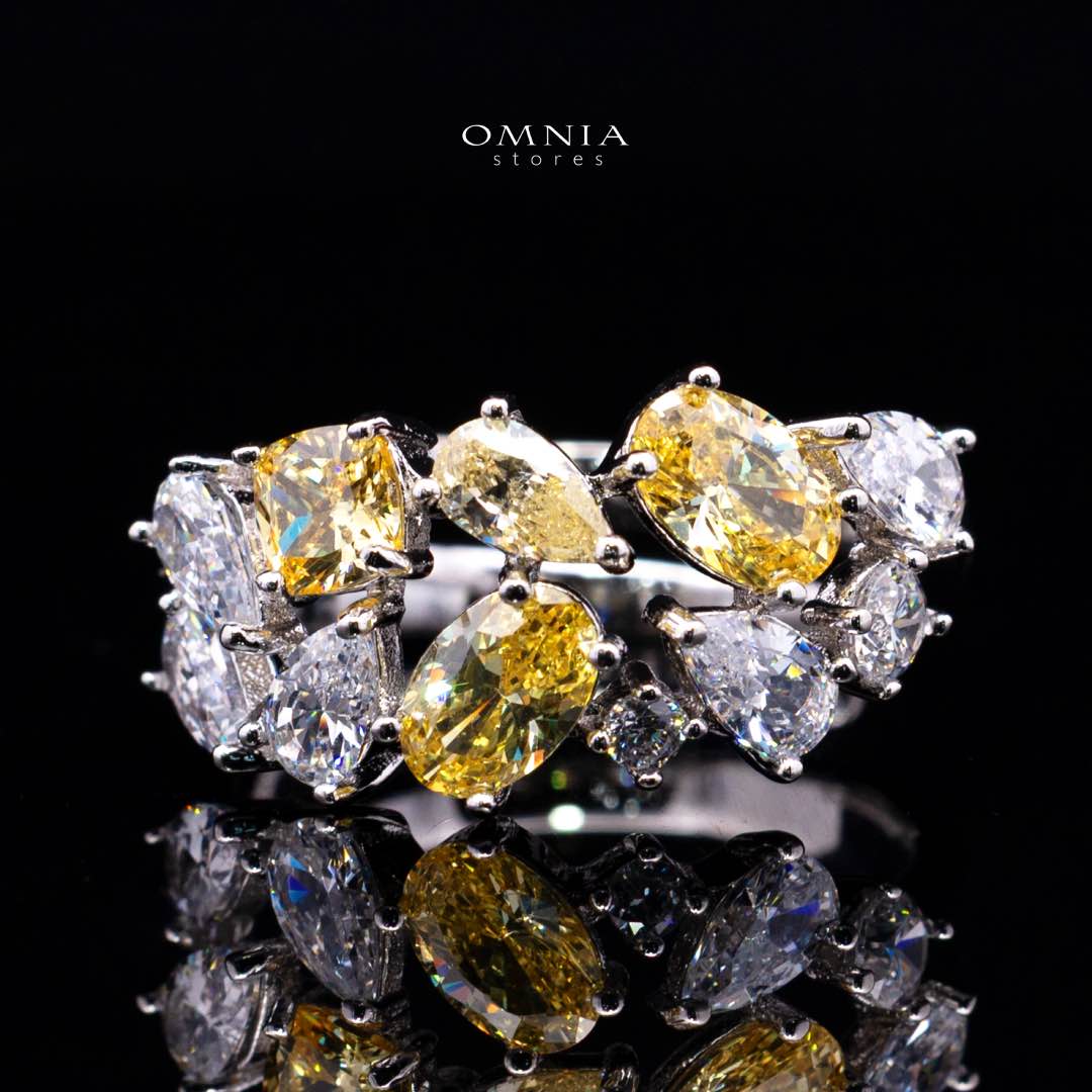 Omnia Reman Yellow Full Set Accessories in High Quality Zircon Stone in Rhodium Plated - Image 4