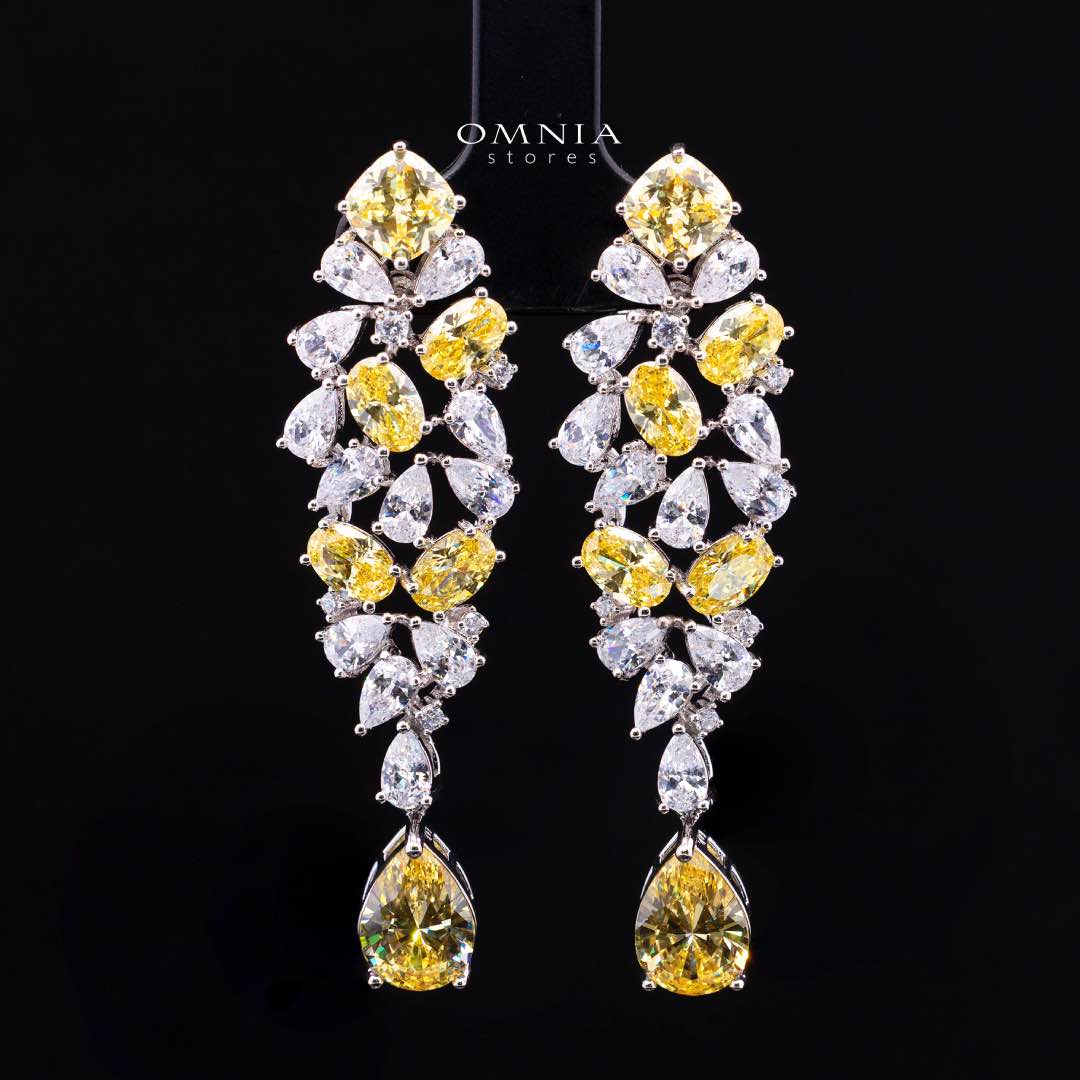 Omnia Reman Yellow Full Set Accessories in High Quality Zircon Stone in Rhodium Plated - Image 5