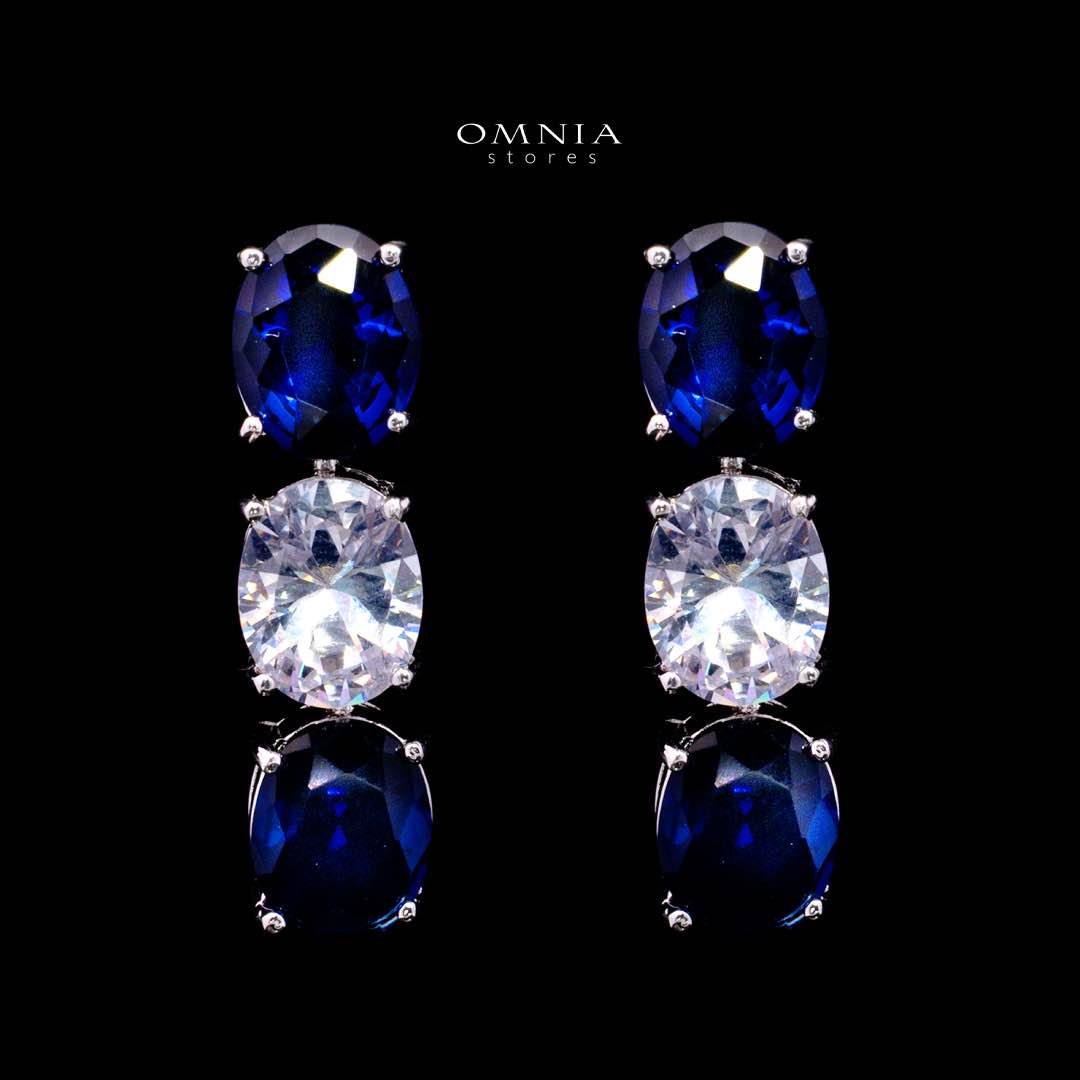 Omnia Gemma Blue Bridal Full Set in High Quality Simulated Diamonds - Image 5