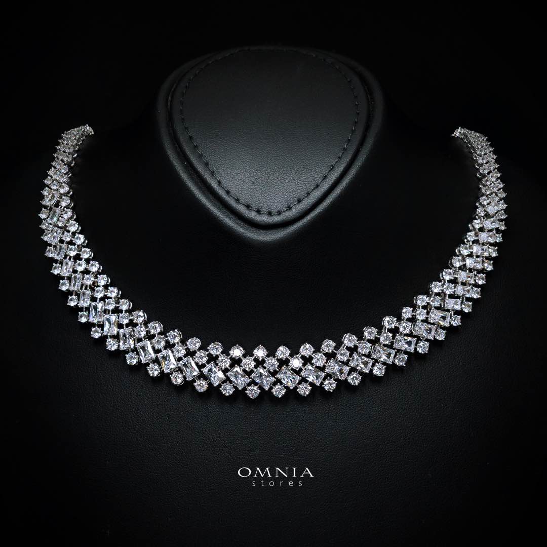 Wedo White Bridal Jewelry Set Premium Rhodium-Plated High-Quality Zircon Stones - Image 2