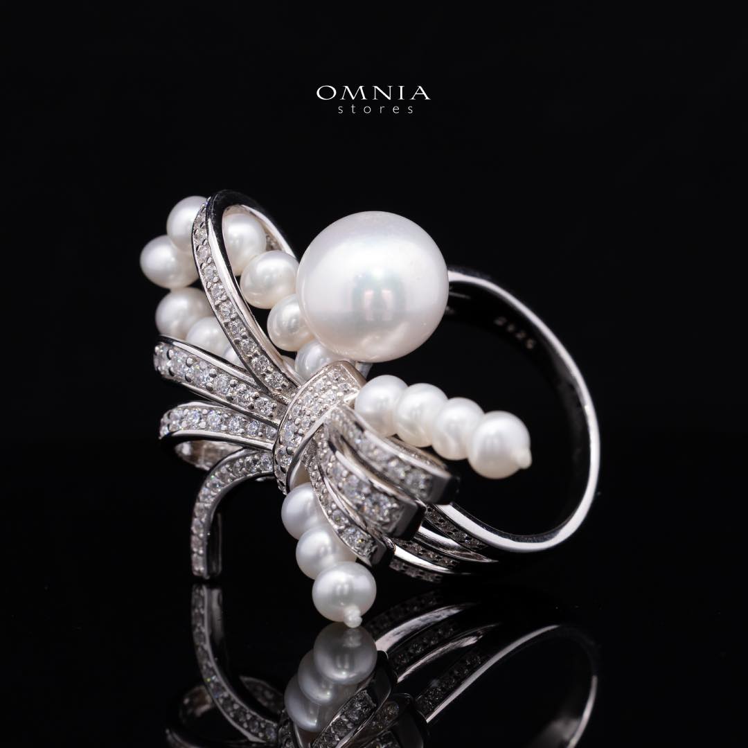 Omnia Murphy Fresh Real Water Pearl Full Set in 92.5 Silver Accessories High Quality Simulated Diamonds - Image 6