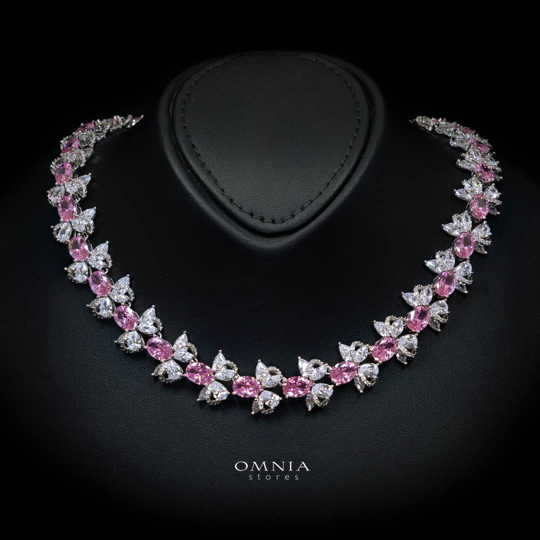 Omnia Muna Pink Bridal Full Set High Quality Simulated Diamonds - Image 3
