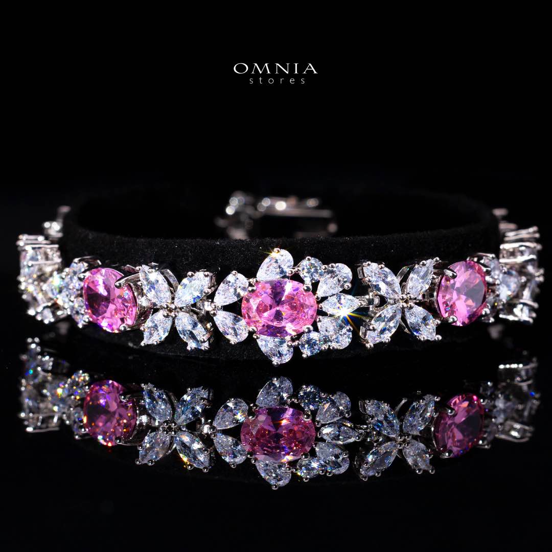 Omnia Muna Pink Bridal Full Set High Quality Simulated Diamonds - Image 4