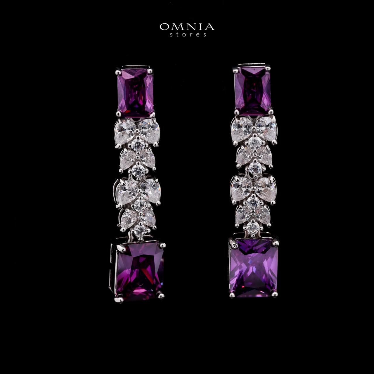 Omnia Amelia Purple Bridal Full Set in High Quality Simulated Diamonds - Image 5