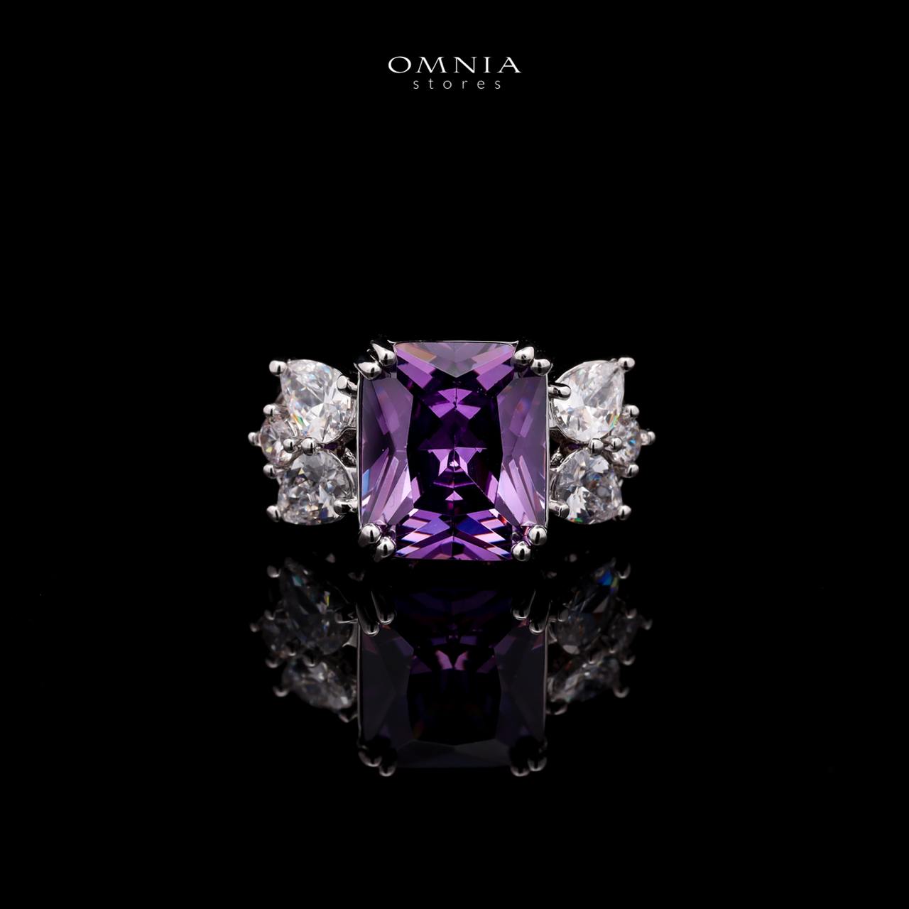 Omnia Amelia Purple Bridal Full Set in High Quality Simulated Diamonds - Image 4