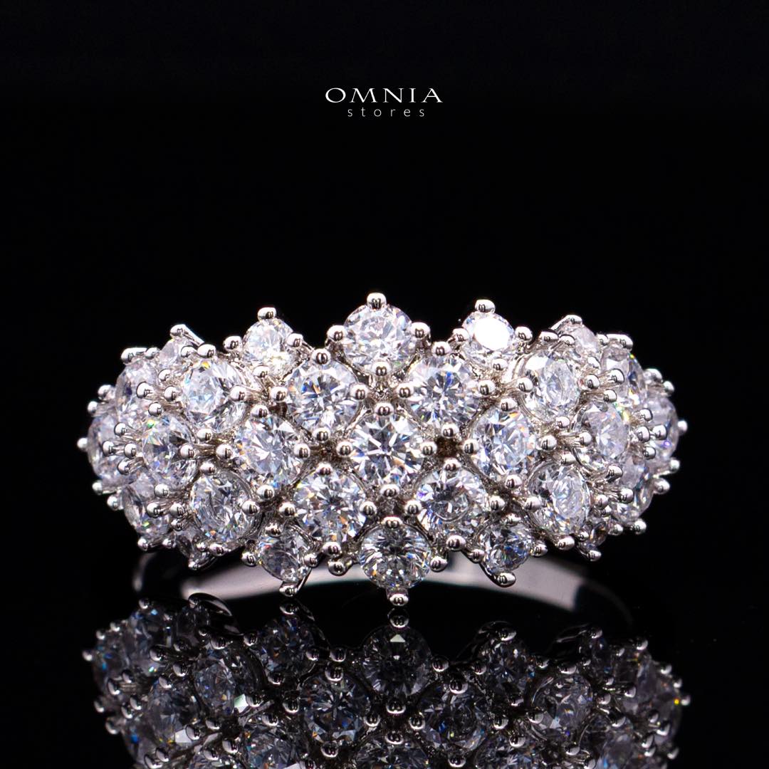 Omnia Thea Bridal Full Set Accessories High Quality Zircon Stone in Rhodium Plated - Image 4