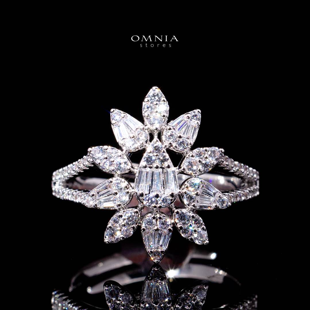 Omnia Aqsa White Luxury Bridal Full Set in High Quality Rhodium Plated Zircon Stones - Image 4