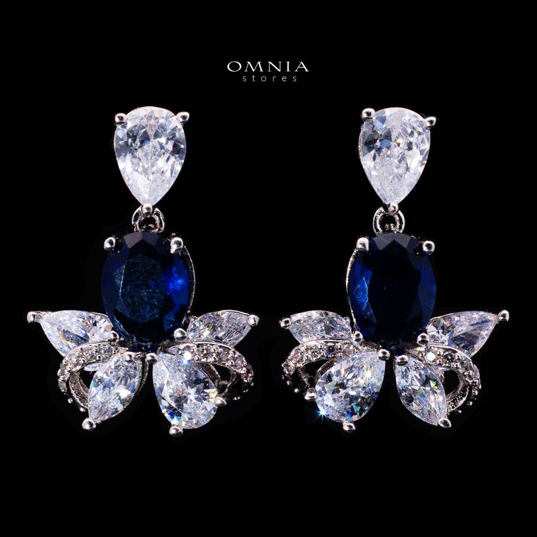 Omnia Muna Blue Bridal Full Set in High Quality Simulated Diamonds - Image 5