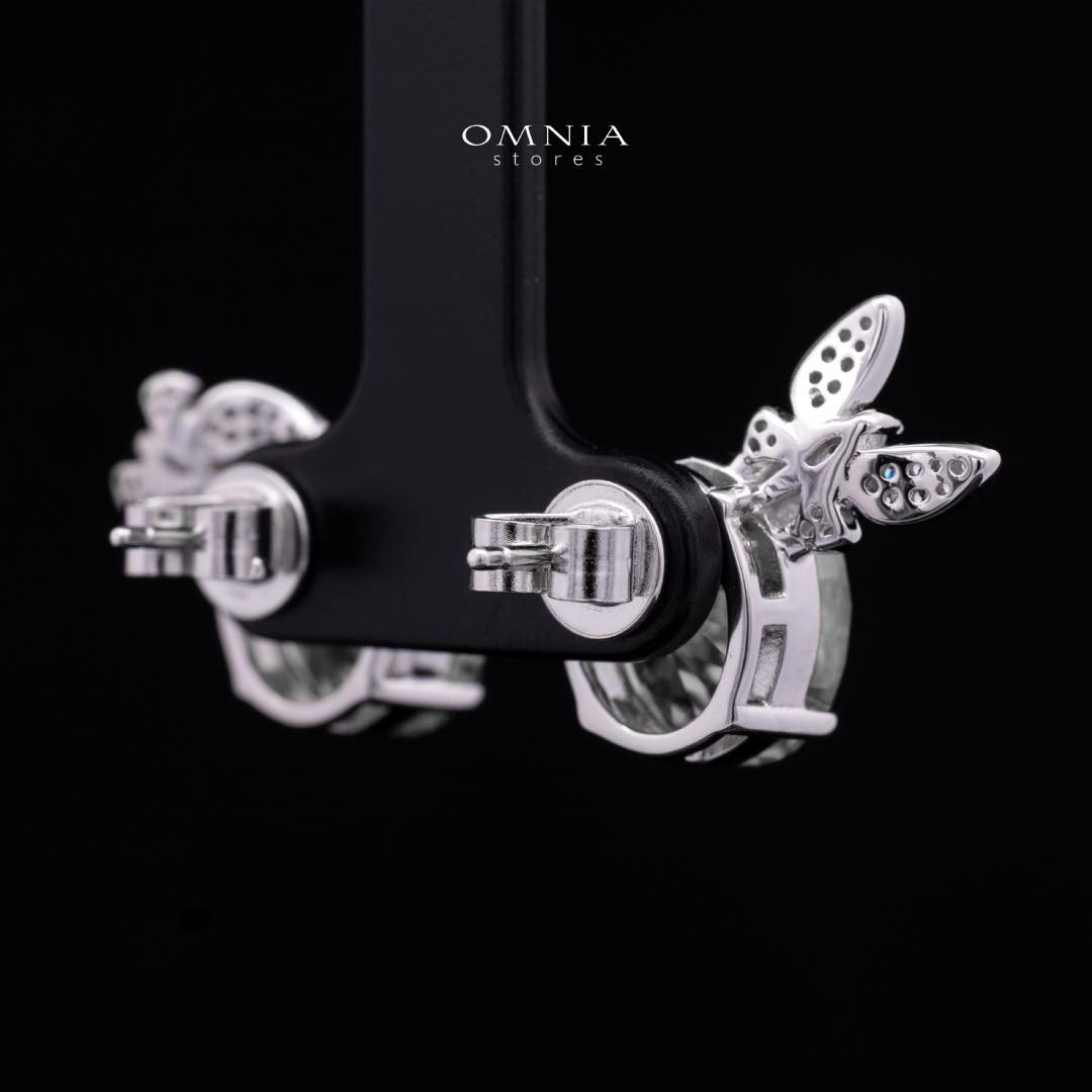 Omnia Maysun Pure White Earrings in 92.5 Silver with High Quality Simulated Diamonds - Image 3