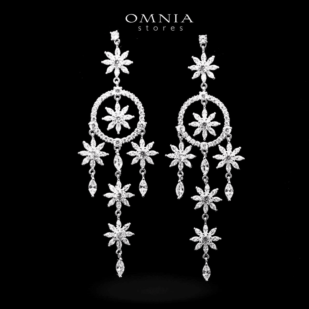 SUPER SALE!!! Omnia Star Drop Earrings in 92.5 Silver With High Quality Moissanite Stone - Image 3