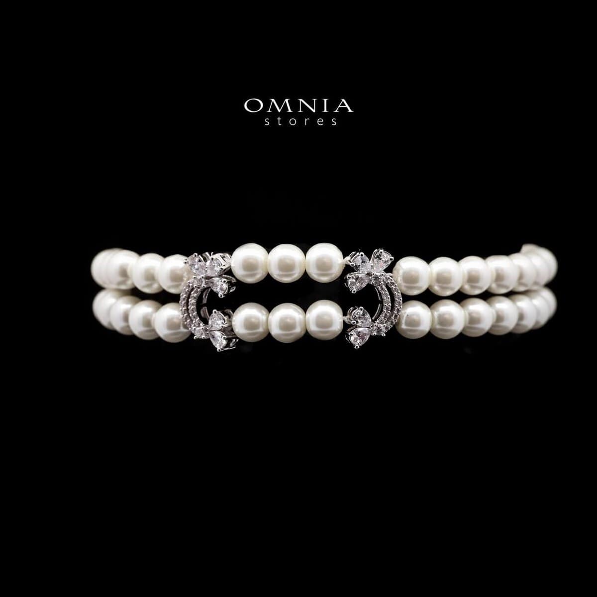 Omnia Sahar Multi-Layer Pearl Bridal Full Set with High Quality Simulated Diamond - Image 3