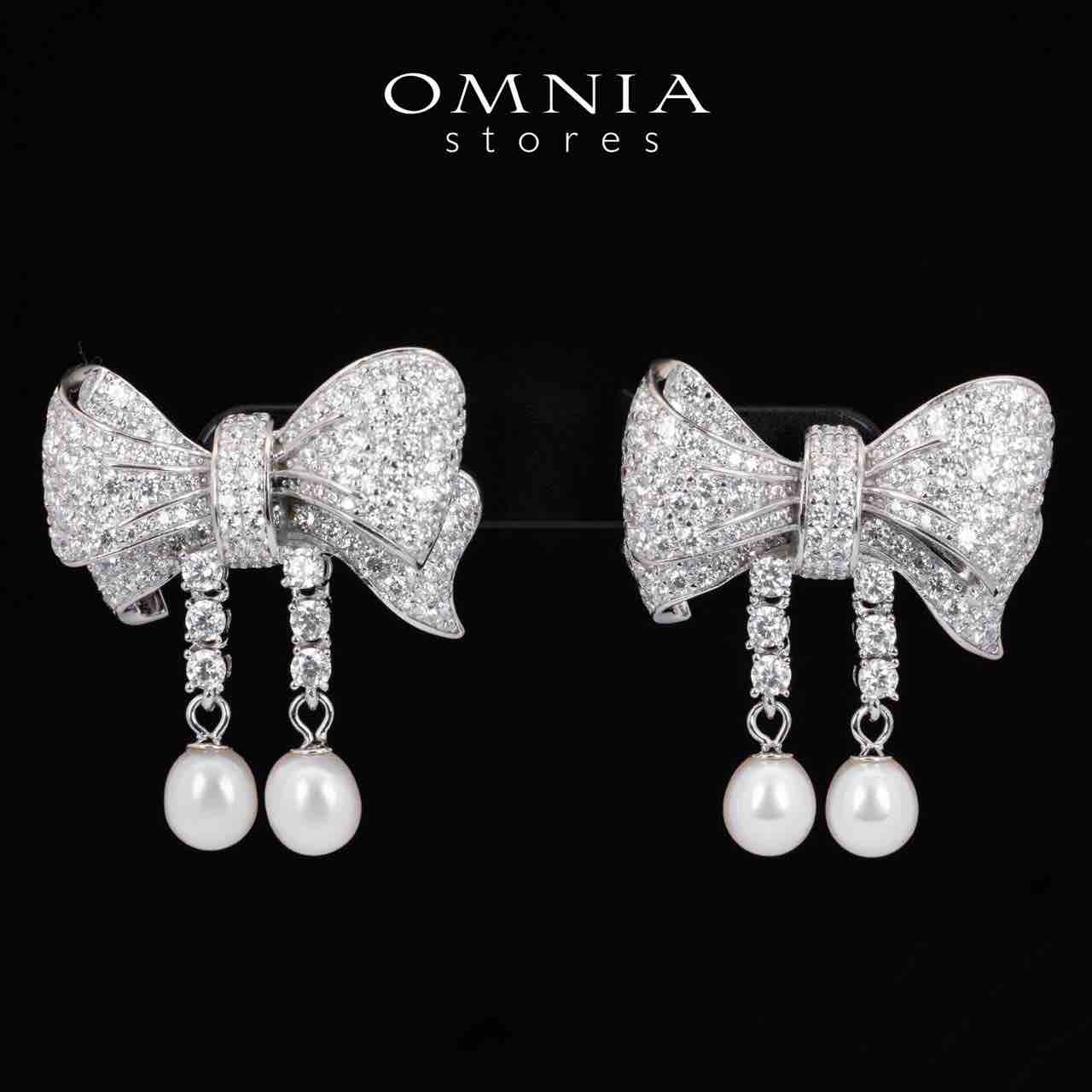 Omnia Jana Earrings 925 Silver High Quality Simulated diamonds