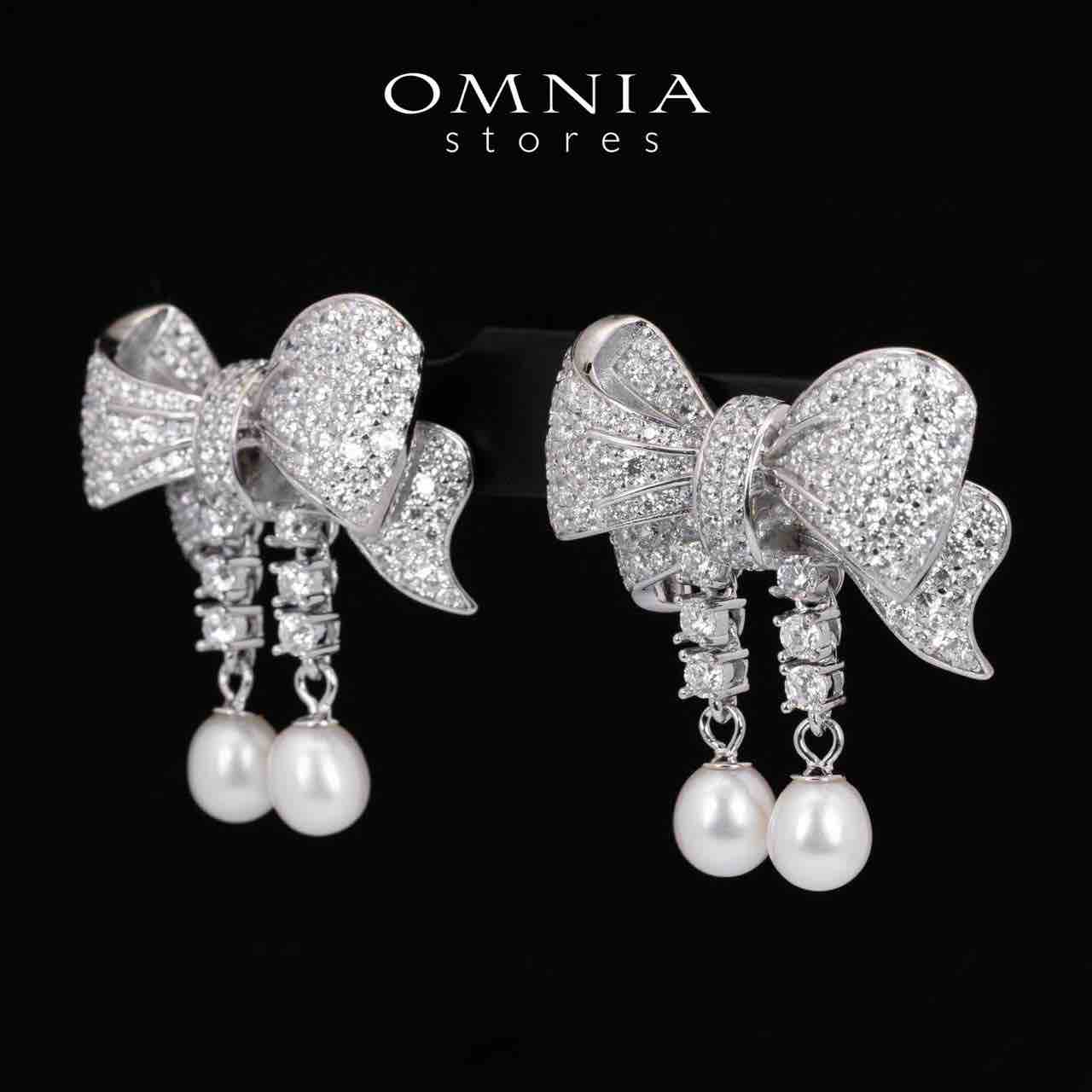 Omnia Jana Earrings 925 Silver High Quality Simulated diamonds - Image 2