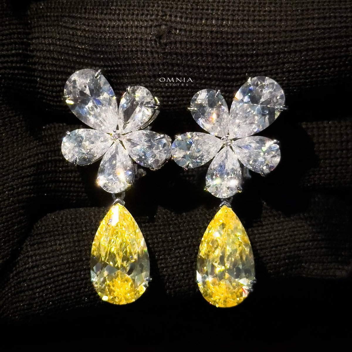 Omnia Thurayya Earring 92.5 Silver In High Quality Simulated diamonds - Image 3