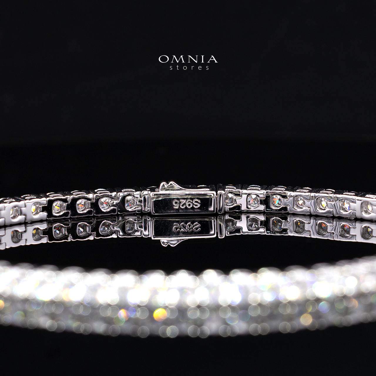 Charie Moissanite with GRA Certificate – 3mm Round Cut, Rhodium-Plated 925 Sterling Silver Tennis Bracelet - Image 2