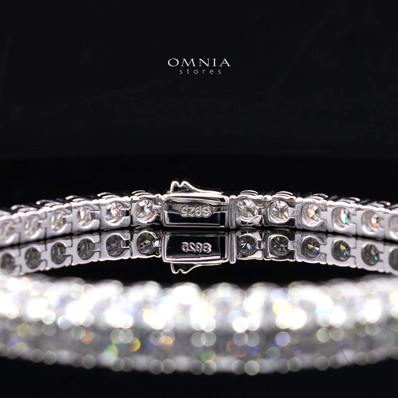 Jainee Moissanite with GRA Certificate – 4mm Round Cut, Rhodium-Plated 925 Sterling Silver Tennis Bracelet - Image 2