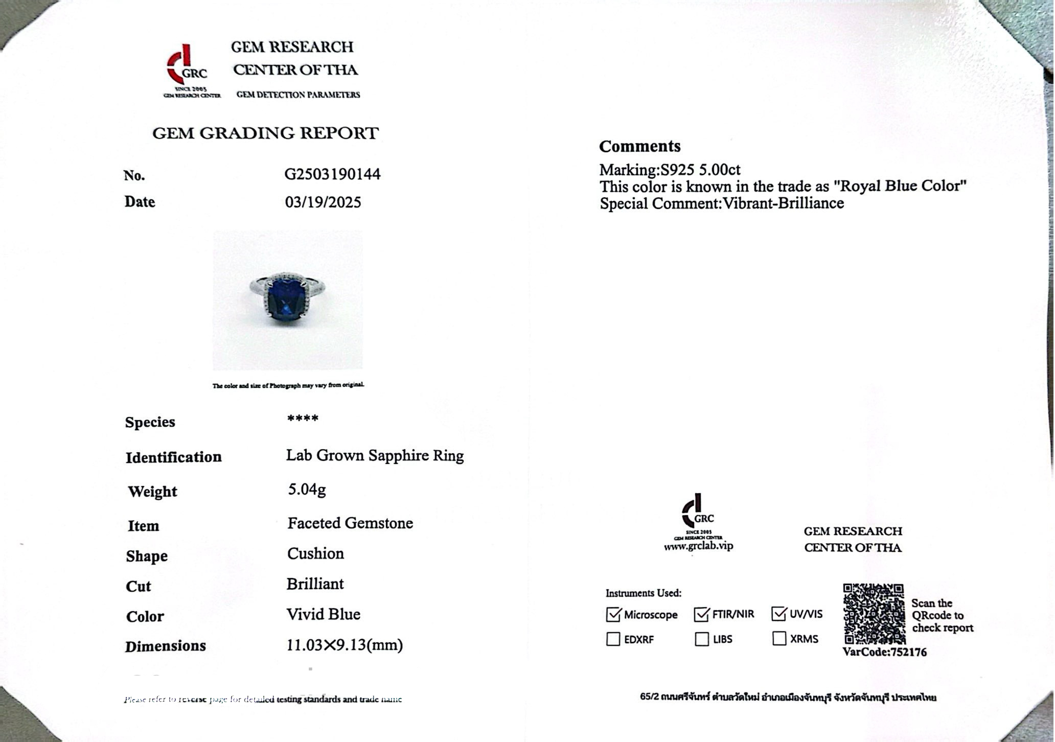 Omnia Huda Blue Ring 92.5 Silver Certified in High Quality Lab Crafted Sapphire Stone - Image 5
