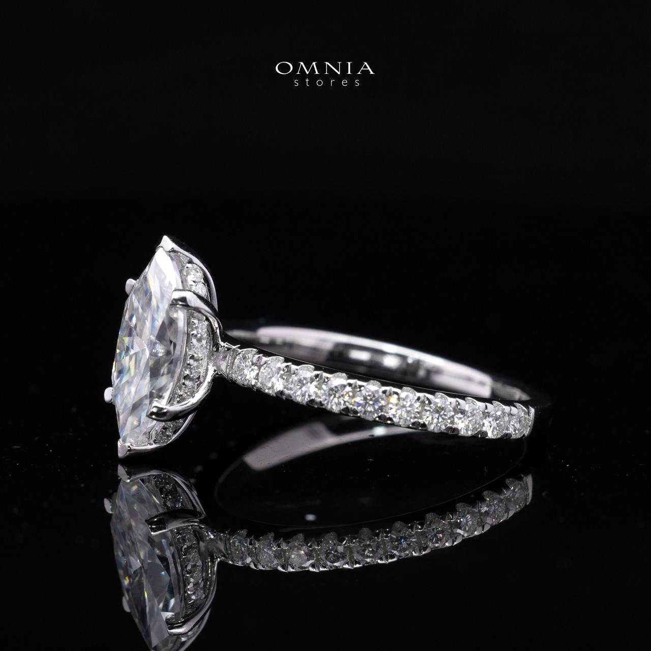 Ghusun White Moissanite Marquise Cut Ring GRA Certified in High Quality 925 Silver 6x12mm 2ct - Image 2