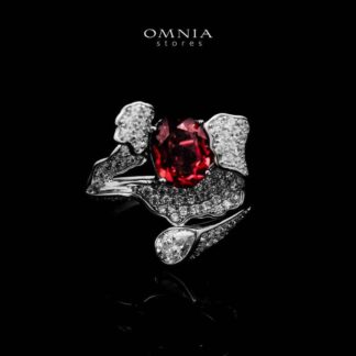 Omnia Jameela Red Ring 925 Silver  in High Quality Lab Crafted Ruby Stone
