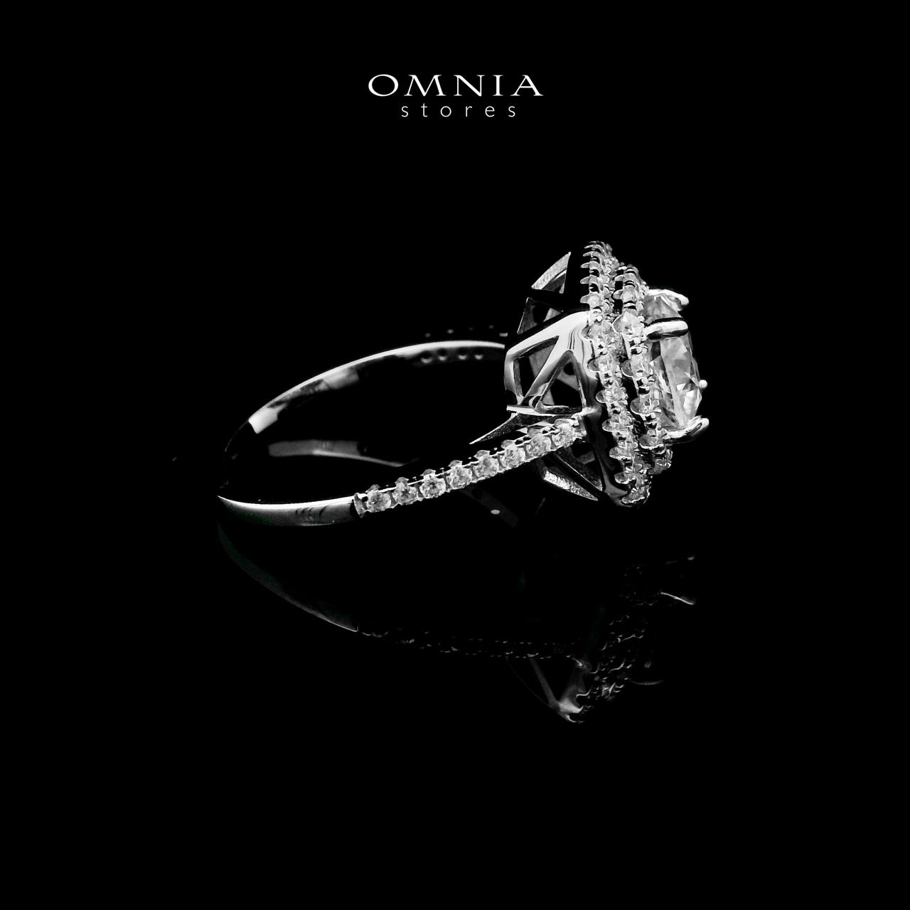 Omnia Fakhriyya White Moissanite Ring – Certified 925 Sterling Silver Cushion Cut - Image 2