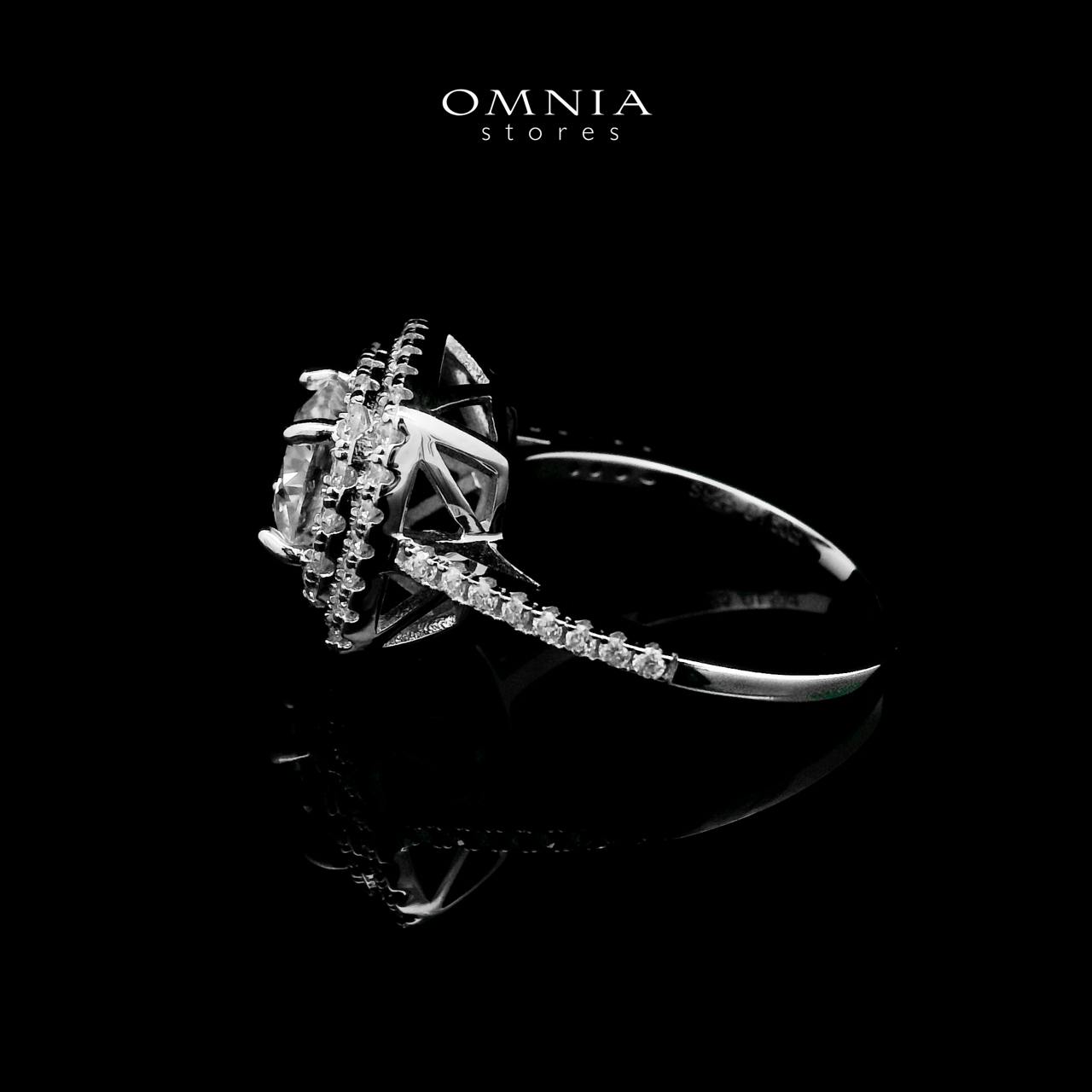 Omnia Fakhriyya White Moissanite Ring – Certified 925 Sterling Silver Cushion Cut - Image 3