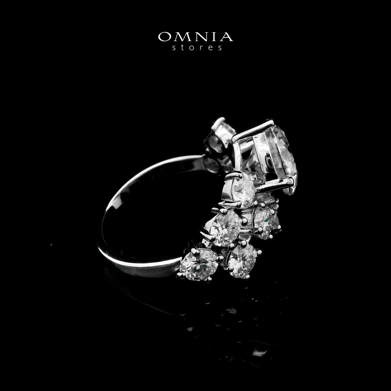 Fatin White Moissanite Round Cut Ring GRA Certified in High Quality 925 Silver 9mm 3ct - Image 2