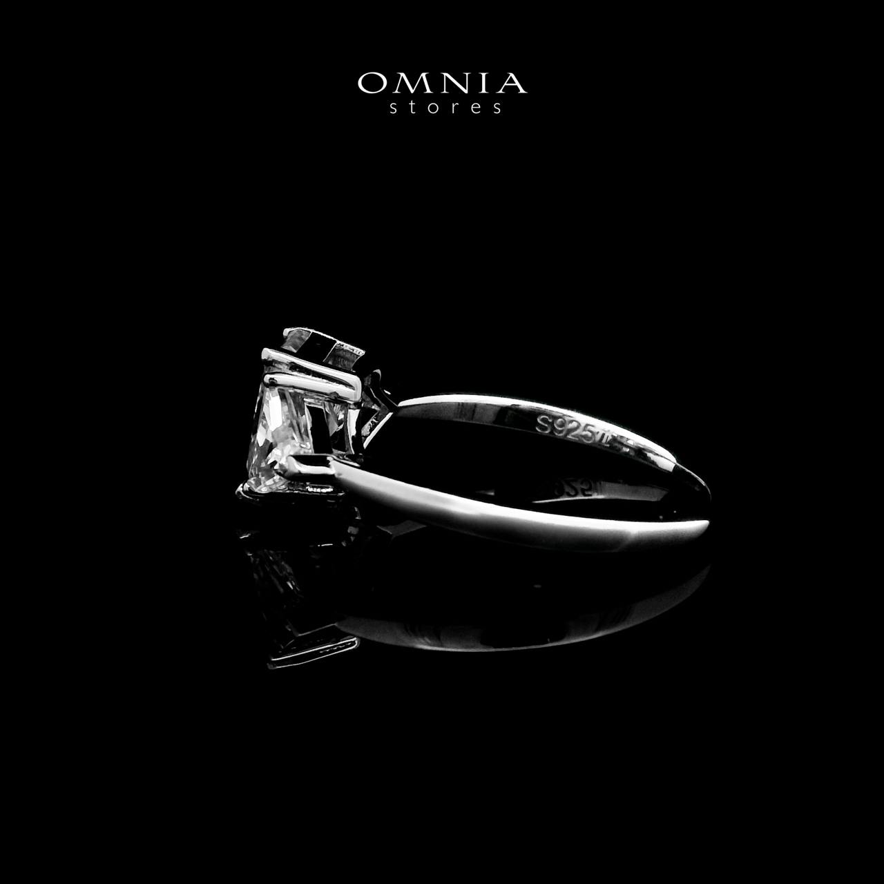 Omnia Ghazal White Ring 92.5 Silver Certified in High Quality Moissanite Stone - Image 3