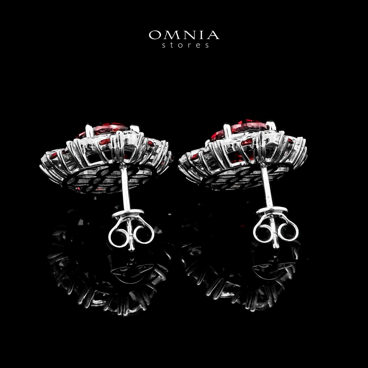 Kamilah Lab Grown Ruby Red Stones With GRC Certified Earrings in 925 Silver - Image 3