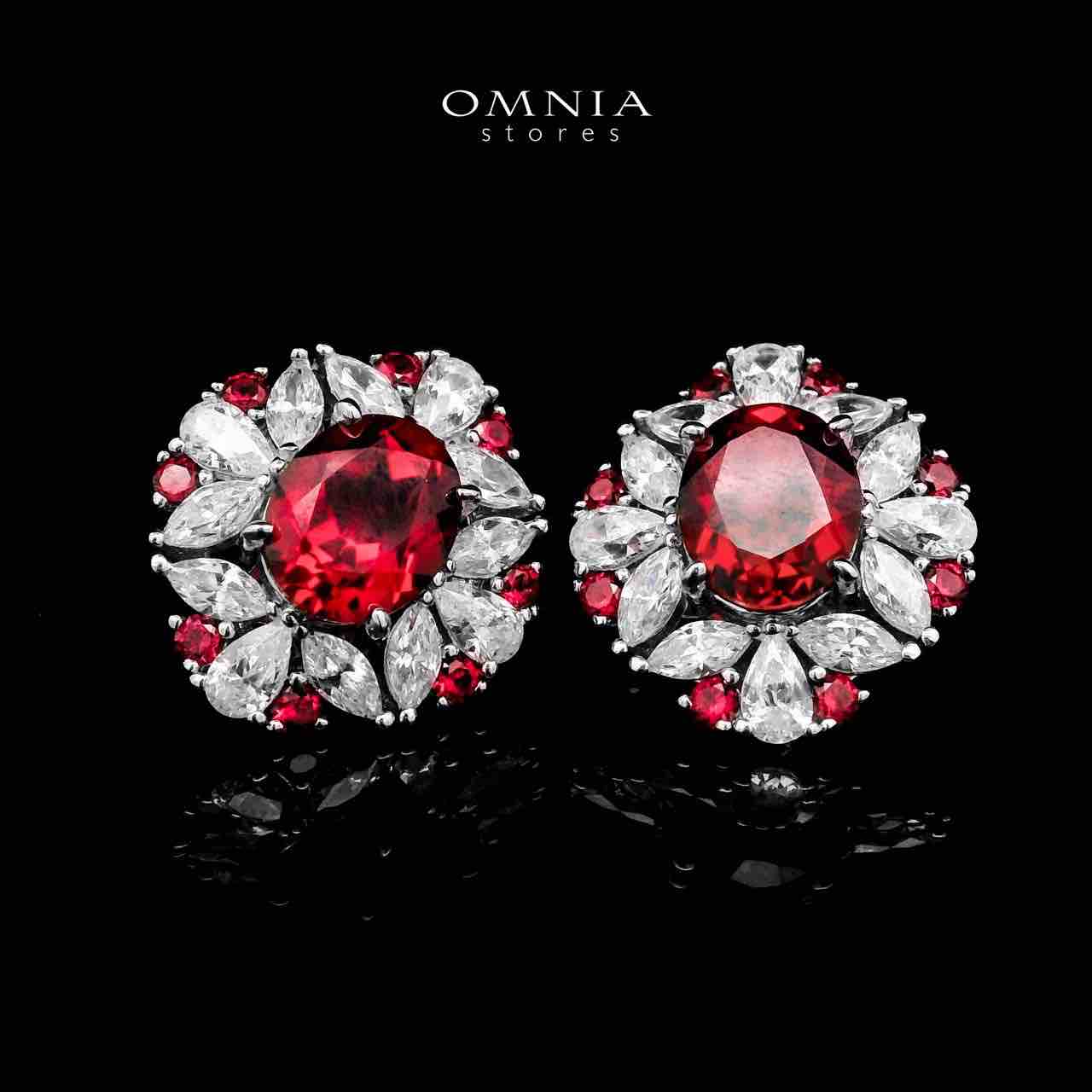 Kamilah Lab Grown Ruby Red Stones With GRC Certified Earrings in 925 Silver - Image 4