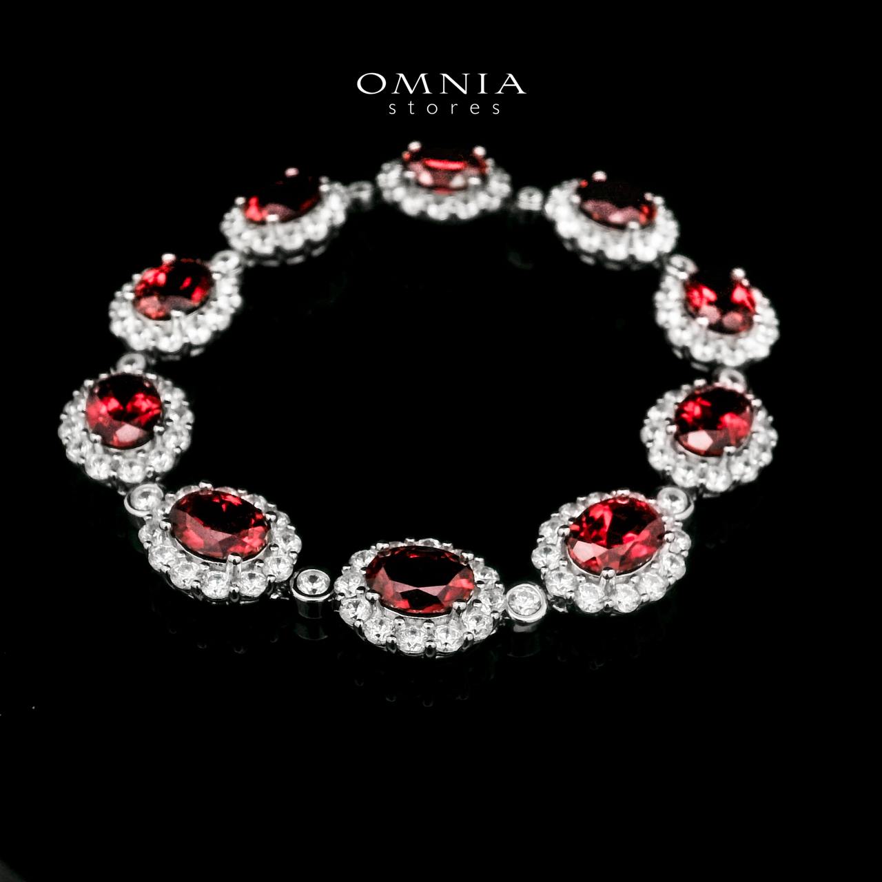 Omnia Mahasin Red Bracelet Wtih GRC Certified in High Quality Lab-Grown Ruby Stone In 925 Silver - Image 2