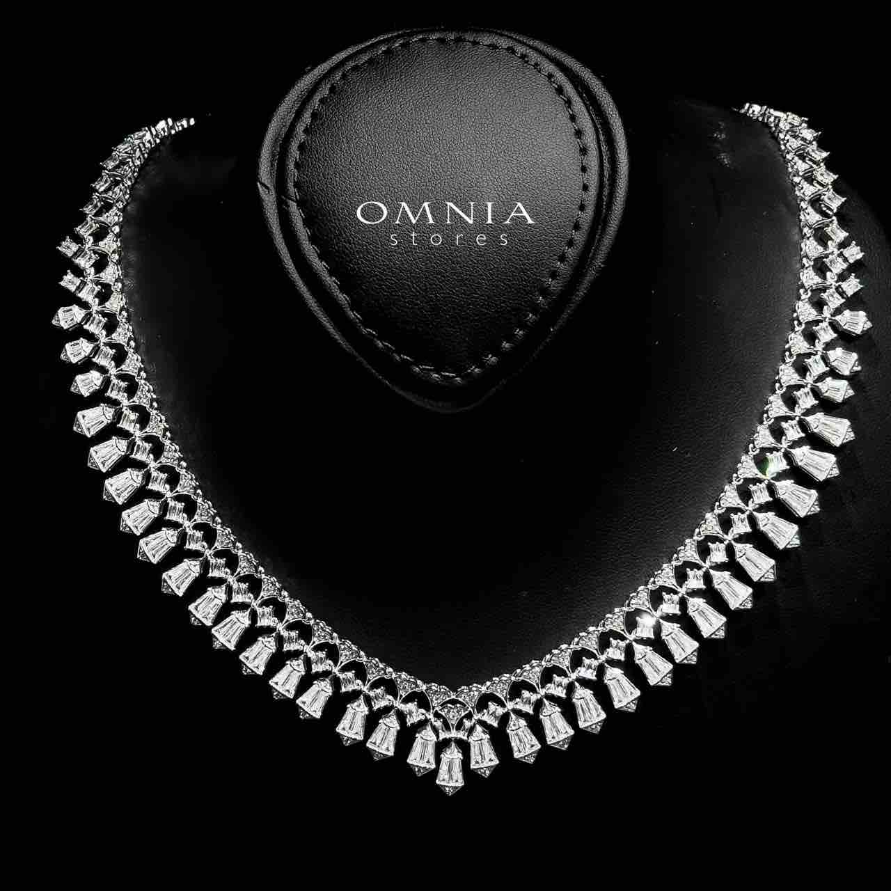 Omnia Noora White Bridal Full Set in 925 Silver High Quality Simulated Diamonds - Image 2
