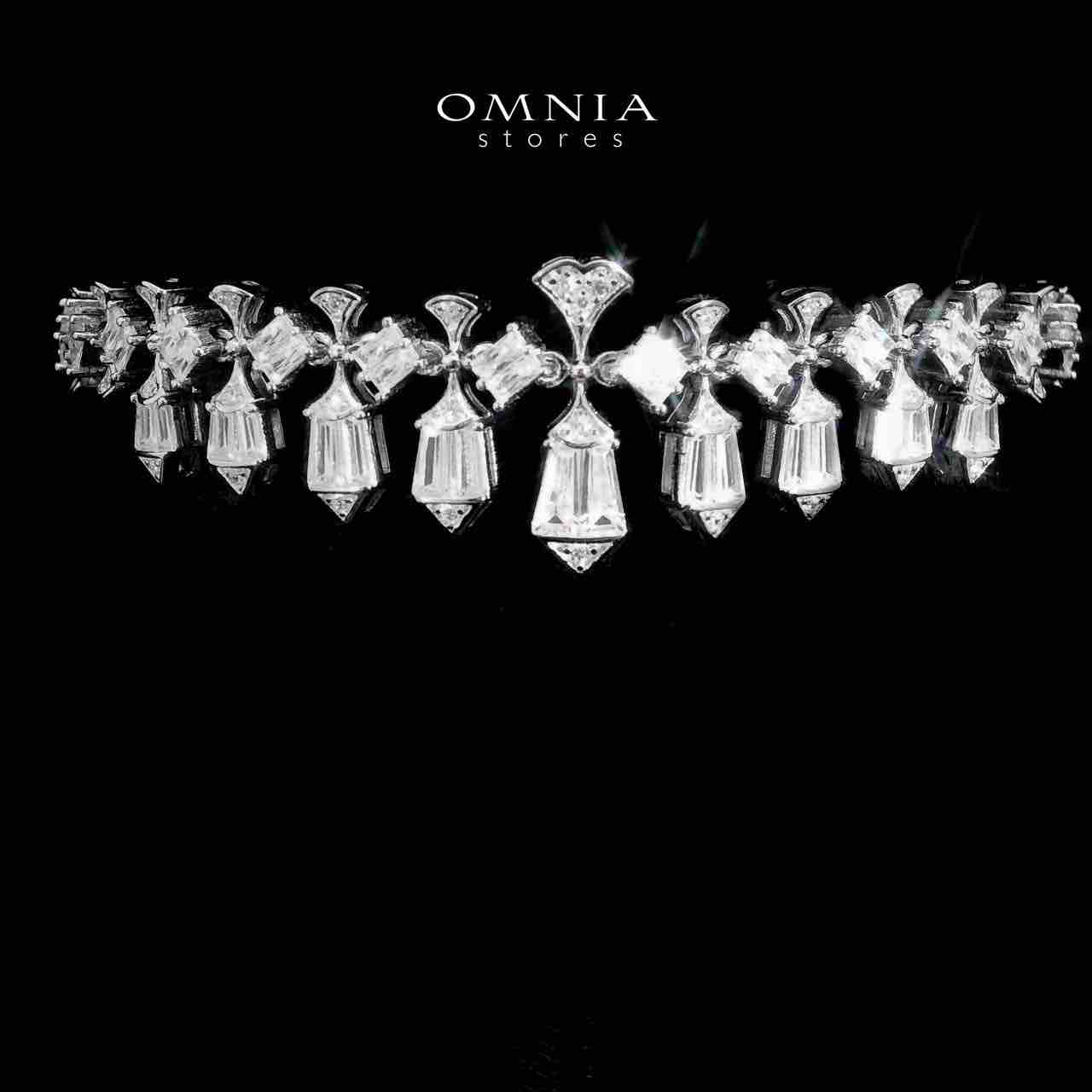 Omnia Noora White Bridal Full Set in 925 Silver High Quality Simulated Diamonds - Image 3
