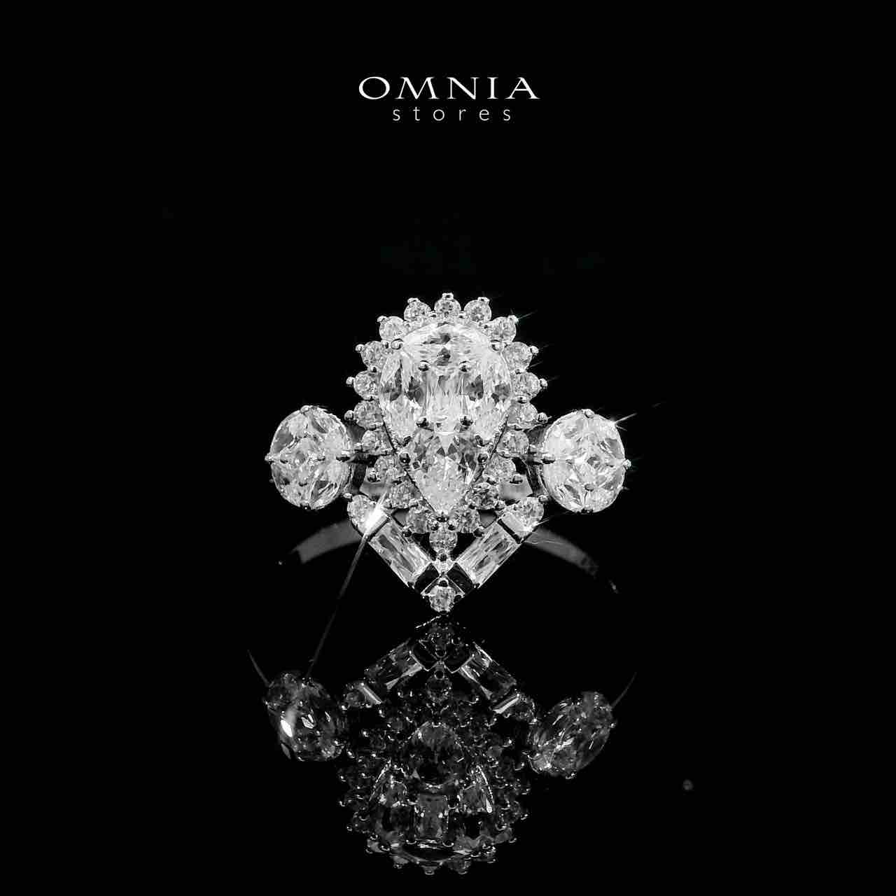 Omnia Hana White Bridal Full Set in 925 Silver High Quality Simulated Diamonds - Image 3