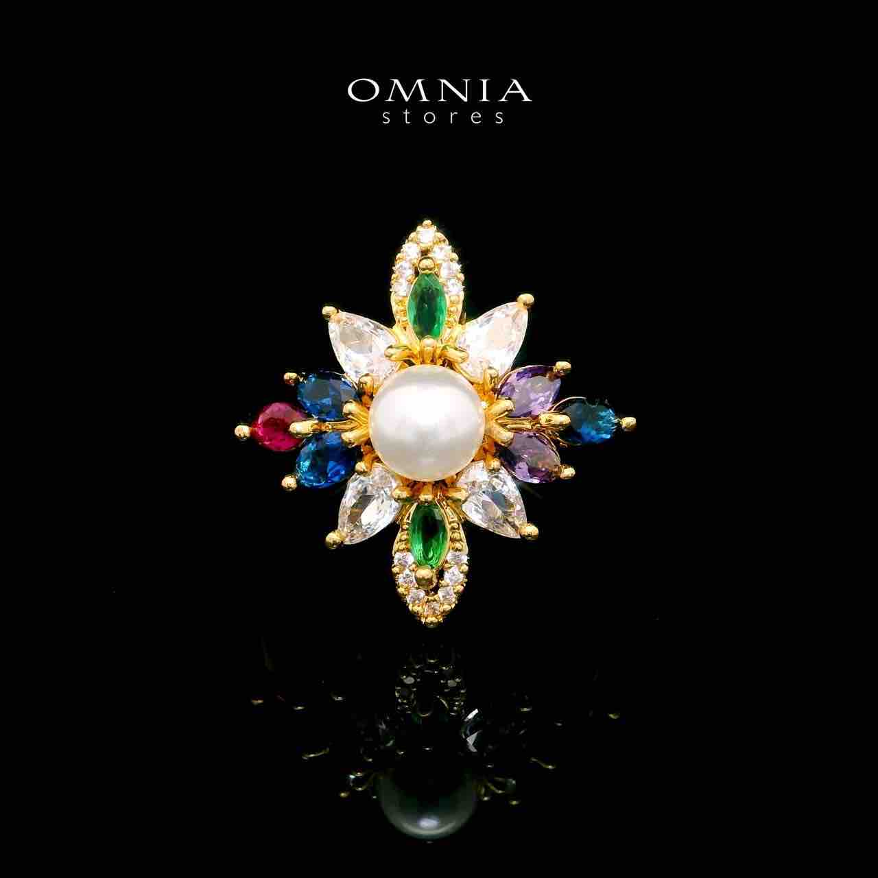 Omnia Safa Golden Multi Colored Bridal Long Chain Full Set in High Quality Zircon Stone Rhodium Plated (16cm only available in KSA) - Image 4