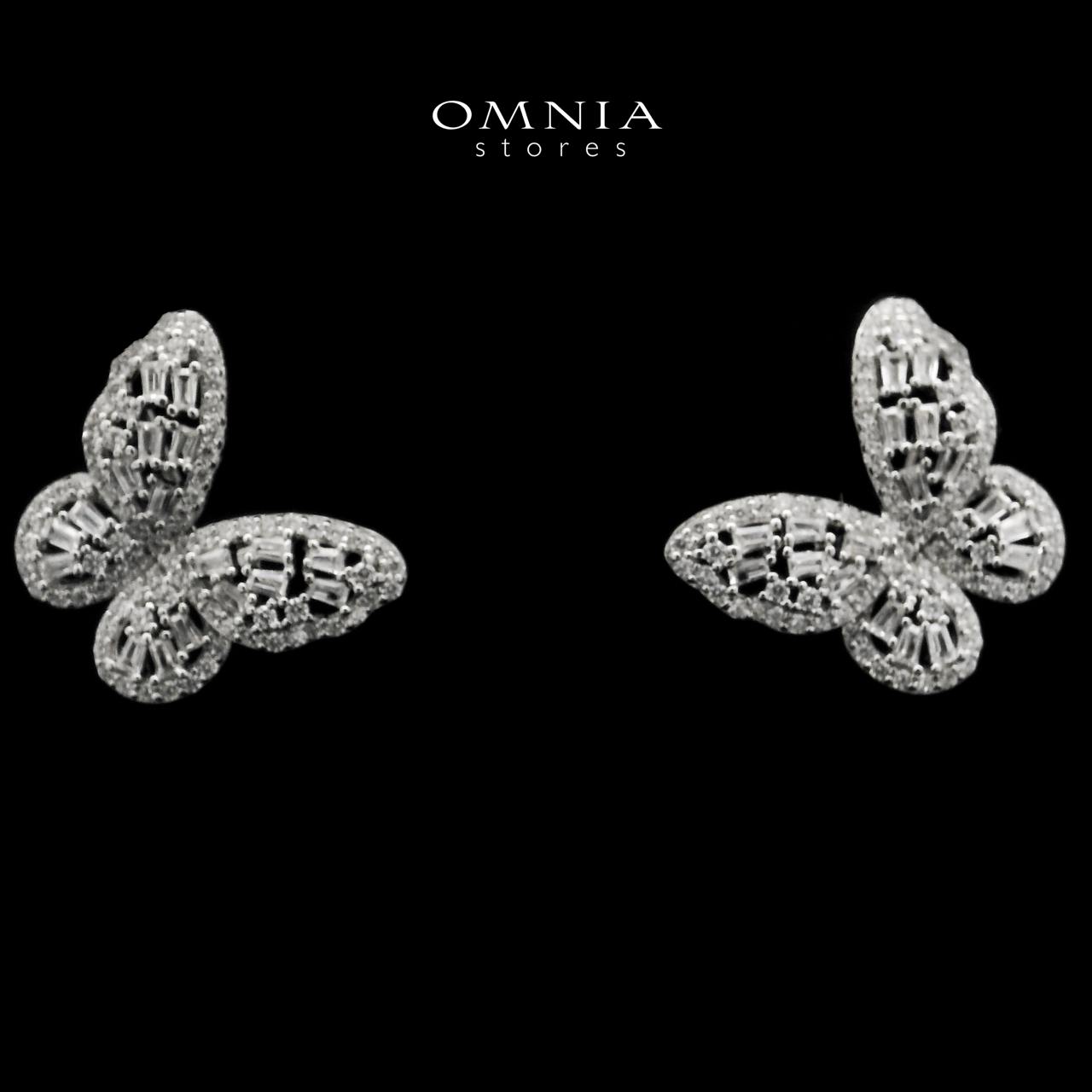 Shereen Butterfly Clip Earrings In 925 Silver High Quality Simulated Diamonds - Image 3