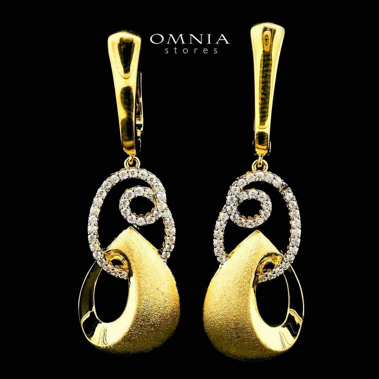 Omnia Farideh Gold Plated Necklace, Earrings & Ring Set in High Quality Zircon Stone in Rhodium Plated - Image 4