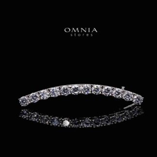 Omnia Saja White Hair Clip In 925 Silver High Quality Lab Crafted Stones