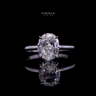 Neda White Ring Wiht High Quality Lab Crafted Stones In 925 Silver