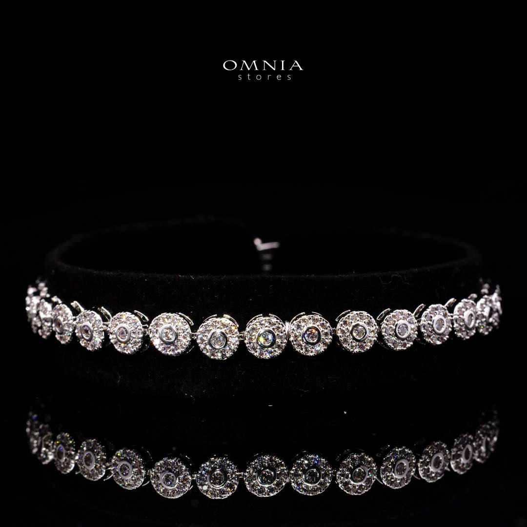Omnia Fida White Luxury Bridal Full Set White High-Quality Simulated Diamonds Rhodium Plated - Image 4