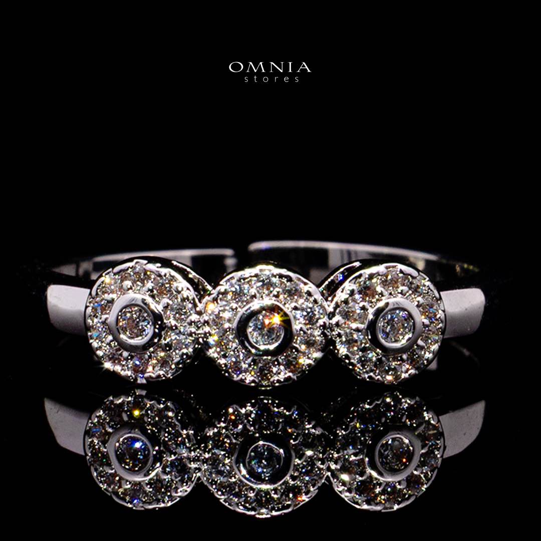 Omnia Fida White Luxury Bridal Full Set White High-Quality Simulated Diamonds Rhodium Plated - Image 5