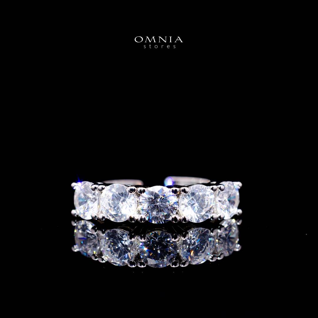 Omnia Rowan Bridal Full Set Accessories in High Quality Zircon Stone in Rhodium Plated - Image 4