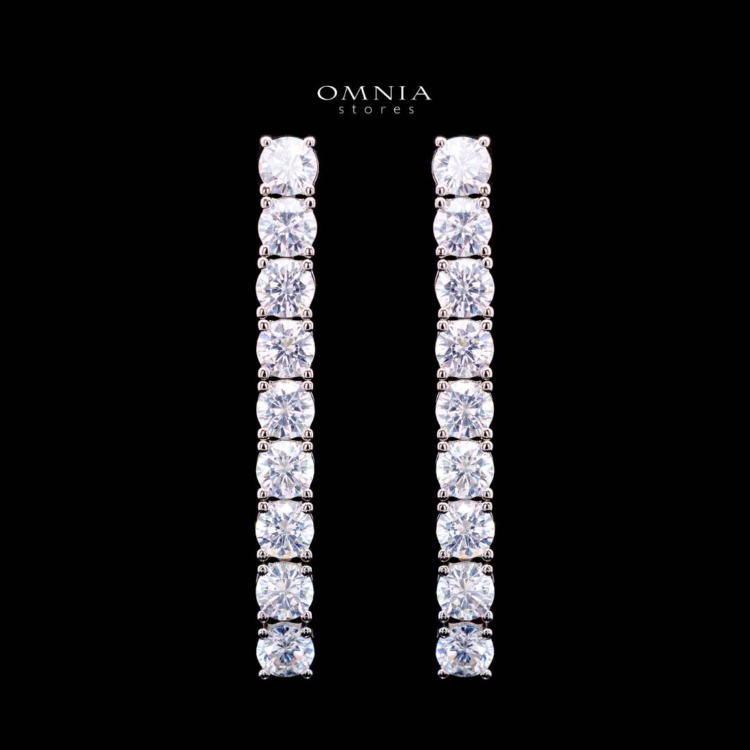 Omnia Rowan Bridal Full Set Accessories in High Quality Zircon Stone in Rhodium Plated - Image 5