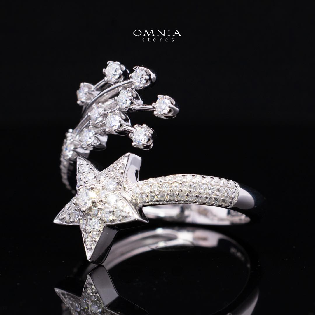Calista Star White Moissanite Stone Ring With GRA Certified High Quality in 925 Silver - Image 2