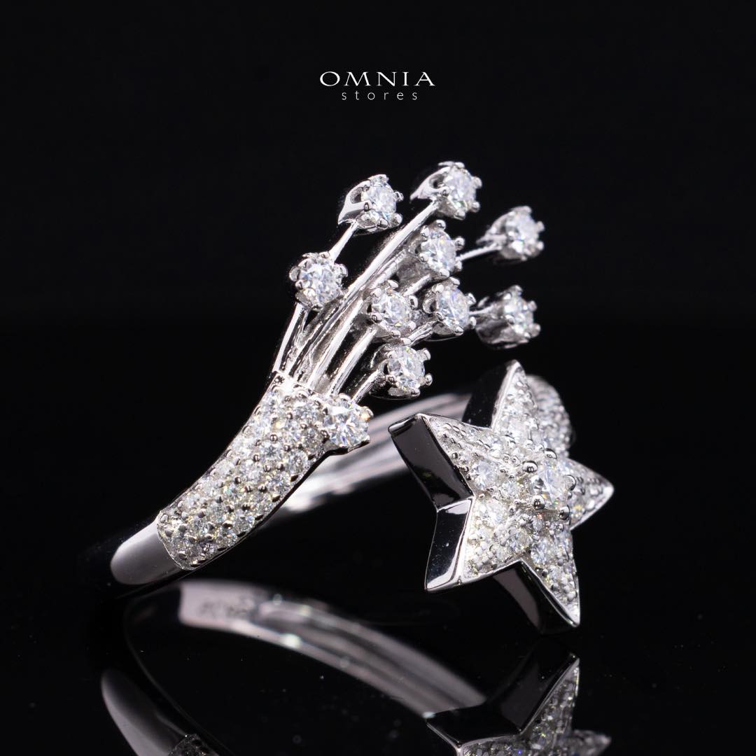 Calista Star White Moissanite Stone Ring With GRA Certified High Quality in 925 Silver - Image 3