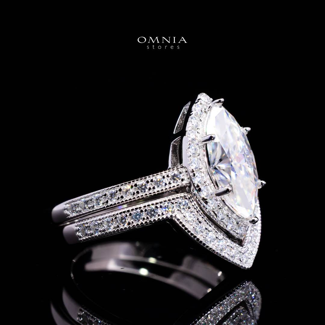 Azmira Royal Design Marquise Moissanite Ring – Certified 925 Sterling Silver GRA Certified - Image 4