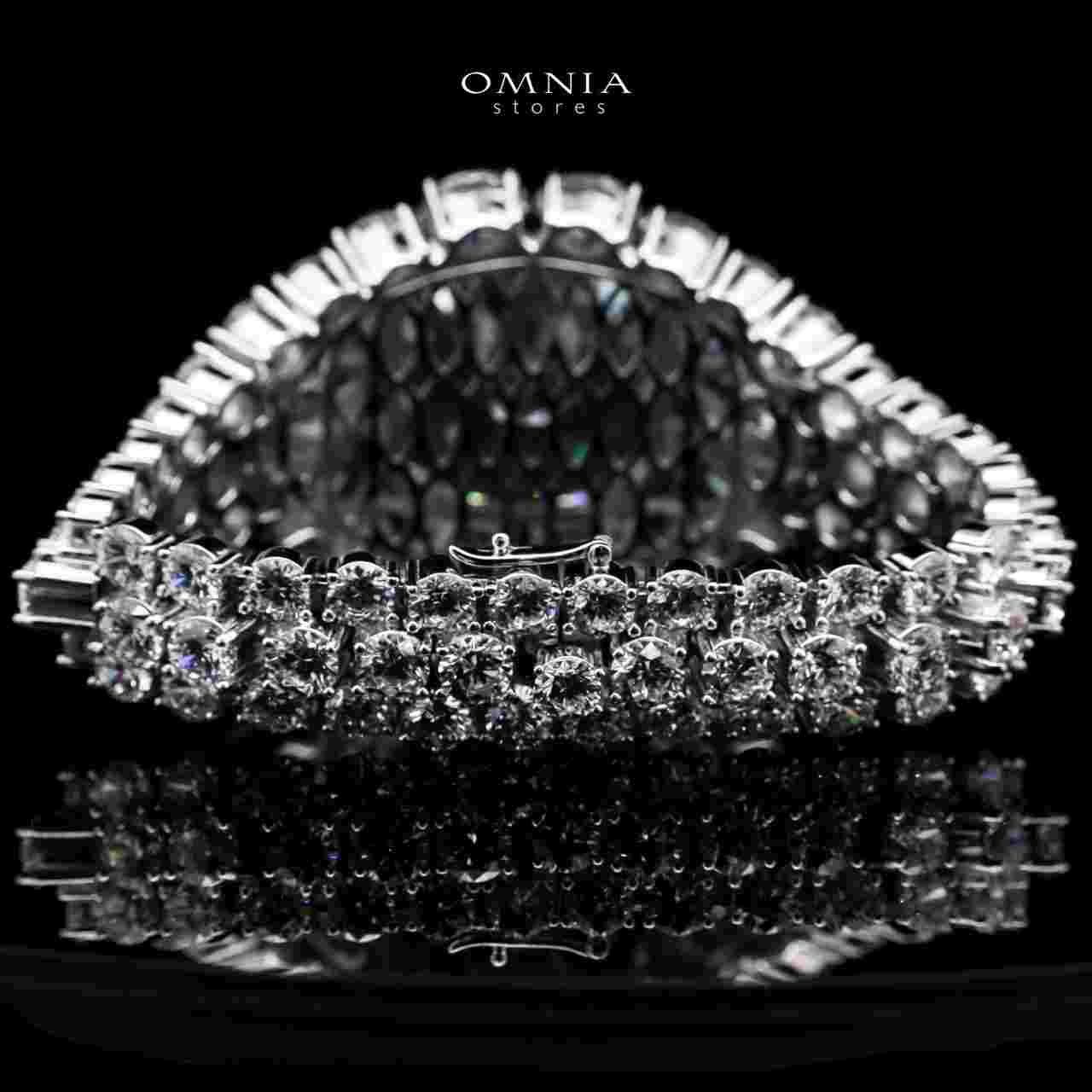 Nahid White Bracelet With High Quality Lab Crafted Stones In 925 Silver - Image 4
