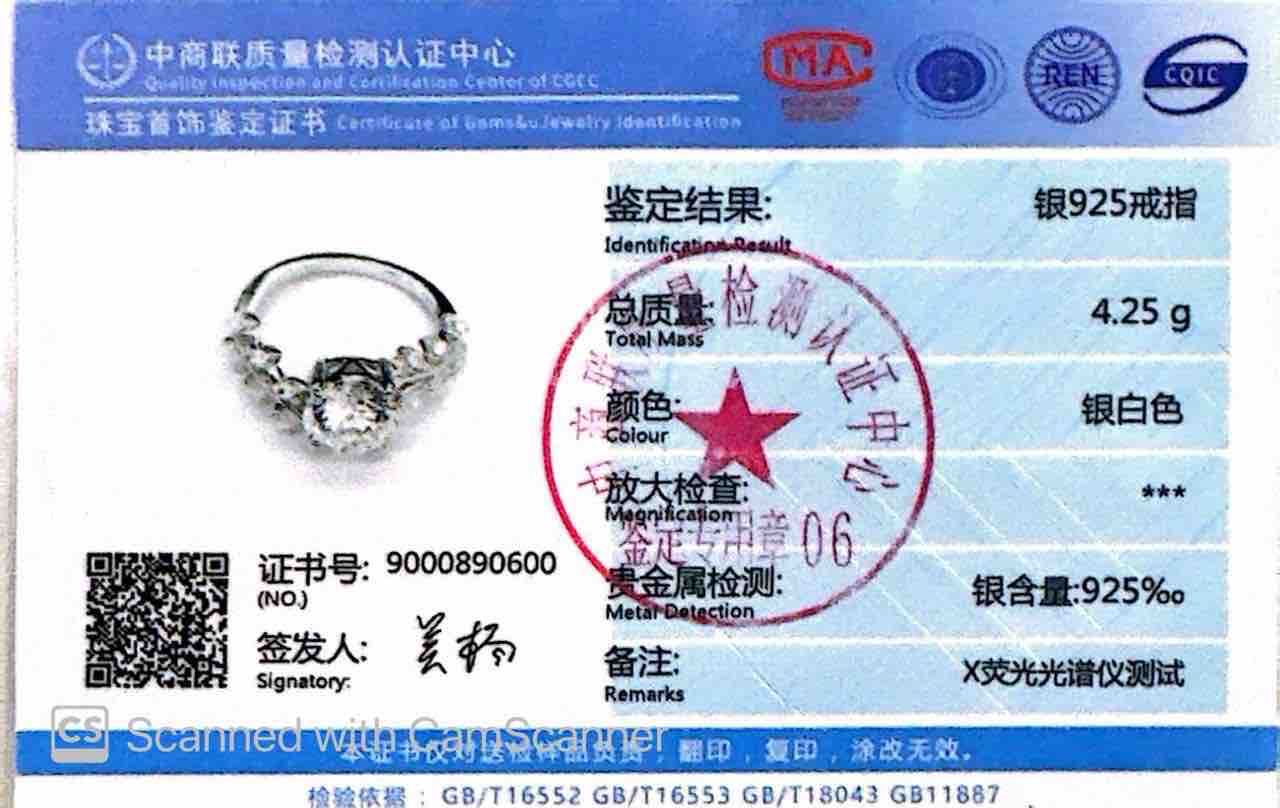 Negar White Ring In 925 Silver High Quality Certified Lab Crafted Stones - Image 5