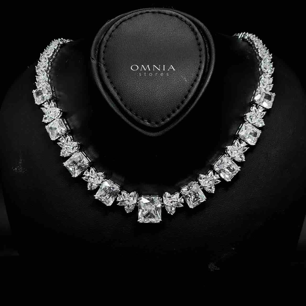 Omnia Amelia White Bridal Full Set in High Quality Simulated Diamonds - Image 2