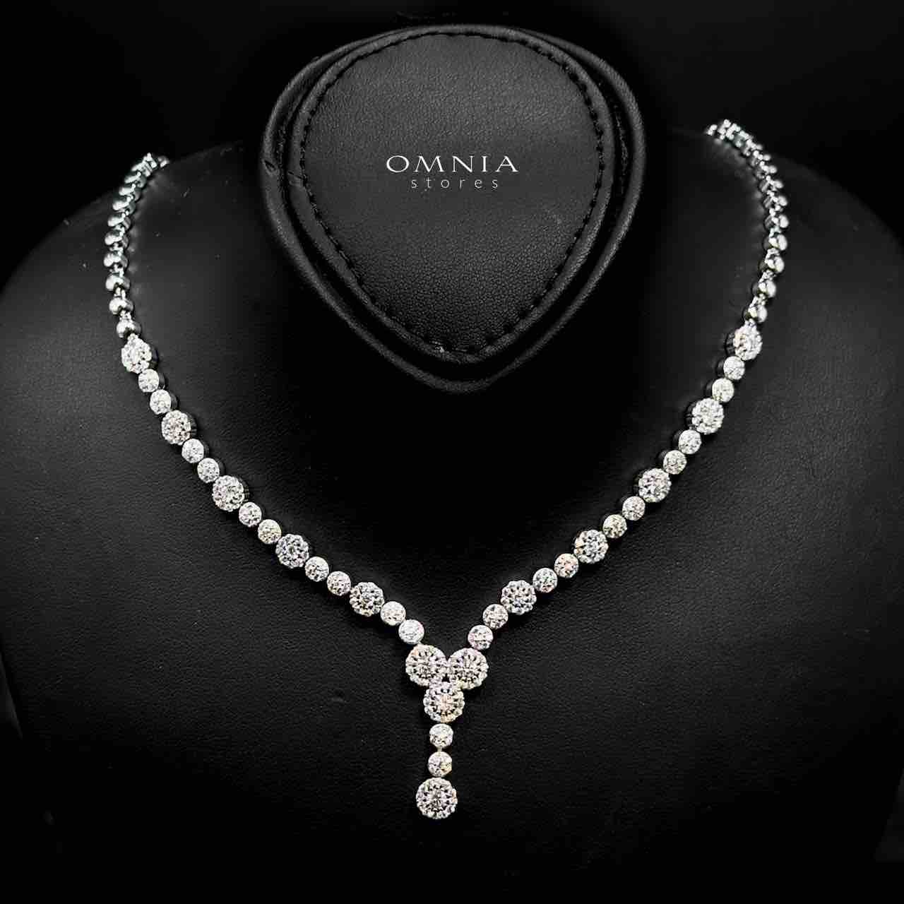 Omnia Salha White Bridal Full Set in 925 Silver High Quality Simulated Diamonds - Image 2